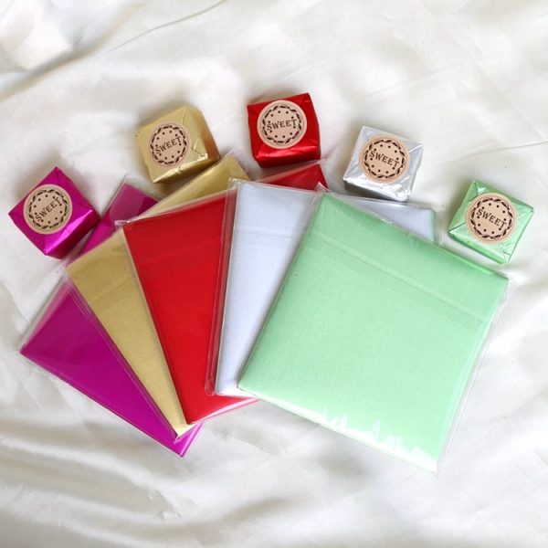 Five color foil backing paper in a bag