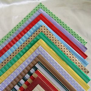 Colored corrugated foil sheets